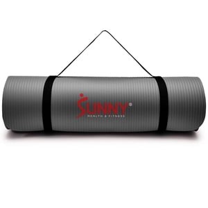Sunny Health & Fitness Prime 1/2-Inch Mat d'exercice extra épais de yoga - gris - SF-EM03-GY