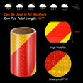 thumbnail image 3 of Unique Bargains Reflective Tape, 4 Inch x 10 Ft Waterproof Safety Adhesive Tape for Trailers, Red Yellow, 3 of 6