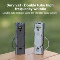 thumbnail image 2 of Visland Sifflet de Survie à Double Tube 150 dB Décibel Élevé Acier Inoxydable Robuste Portable Voyage Mini Camping Chasse Randonnée Plein Air Sifflet d'Urgence, 2 of 8