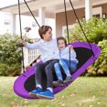 thumbnail image 3 of Patiojoy 60" Flying Saucer Tree Swing Set Outdoor Oval Swing Adjustable Hanging Ropes for Kids Purple, 3 of 7