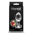 thumbnail image 1 of Crystal Desires Bouchon de Fesses Rond en Verre avec Gemme Moyen - Arc-en-Ciel, 1 of 4