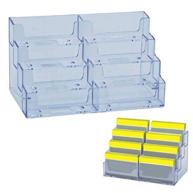 Business Card Holder, Business Card Display, Business Card Organizer, Cards Stand for Workspace, 1Pcs Clear Card Display Holde, Business Card Storage Holder 7.68x3.35x3.94 In