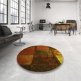 thumbnail image 4 of Ahgly Company Machine Washable Indoor Square Transitional Maroon Red Area Rugs, 8' Square, 4 of 7