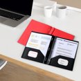 thumbnail image 3 of Plastic Pocket Folder Letter Size Heavy Duty With 1 Business Card Pocket For Documents Office School, 3 of 5