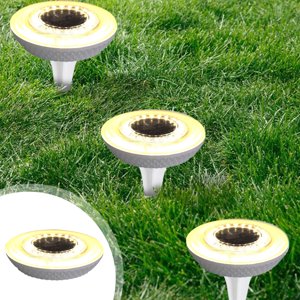 Aidoshy Solar Ground Lights Outdoor With Led Lamp Beads Disk Lights Garden Lights Solar Powered In-Ground Outdoor Landscapes Lighting,Solar Street Lights Outdoor