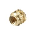 thumbnail image 4 of Uxcell 60 Pcs M3 x 4mm L x 5mm OD Uxcell Knurled Insert Nut Female Thread Brass Embedding Nut, 4 of 5