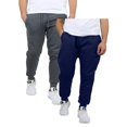 thumbnail image 1 of Pantalons de Jogging en Molleton pour Hommes 2 Pack, Charbon/Marine, G, 1 of 2