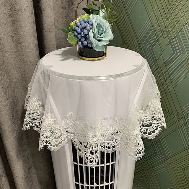 CHOK Lace Jacquard Tablecloth Macrame Round Doily Table Topper Decoration Cover for Home Dresser Scarf and Table Centerpiece