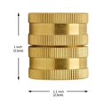 thumbnail image 3 of 2Pcs Garden Hose Connector, Brass Double Female Swivel Fitting with Washers Gold, 3 of 4