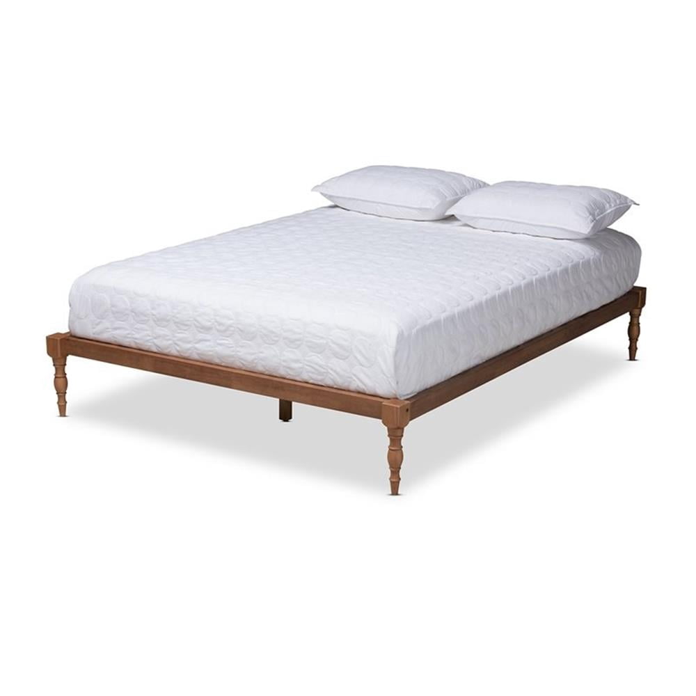 Bowery Hill Contemporary Wood King Platform Bed in Walnut Brown