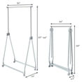 thumbnail image 2 of Gymax Extendable Clothing Garment Rack Heavy Duty Foldable Clothes Rack W/Hanging Rod, 2 of 10