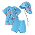 thumbnail image 1 of Newborn Baby Girls Swimsuits 3 Piece Swim Short Sleeve Bathing Suits Swim Shirts and Rash Guards Size 6M, 1 of 3