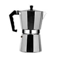 thumbnail image 2 of Moka Pot, Scalding Proof Plastic Handle Aluminum Alloy European Style Streamlined Grip Italian Coffee Maker Slender Shape with Metal Filter for Kitchen 1 Cup 50ml,2 Cup 100ml,3 Cup, 2 of 5