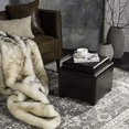 thumbnail image 2 of Safavieh Harrison Single Tray Leather Tray Ottoman in Brown, 2 of 5