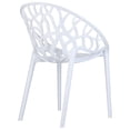 thumbnail image 3 of Compamia Chaise de Salle à Manger de Patio en Polycarbonate Cristal, Blanc Lustré, 3 of 15