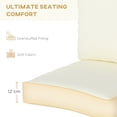 thumbnail image 4 of Outdoor Patio Chair Cushions Deep Seat Replacement Patio Cushions Set White, 4 of 9