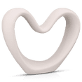 thumbnail image 4 of Bouclair Cream Decorative Ceramic Heart Medium, 4 of 10
