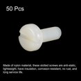 thumbnail image 3 of Unique Bargains Nylon Machine Screws, M6x16mm Slotted Pan Head Fasteners Bolts, White 50Pack, 3 of 4