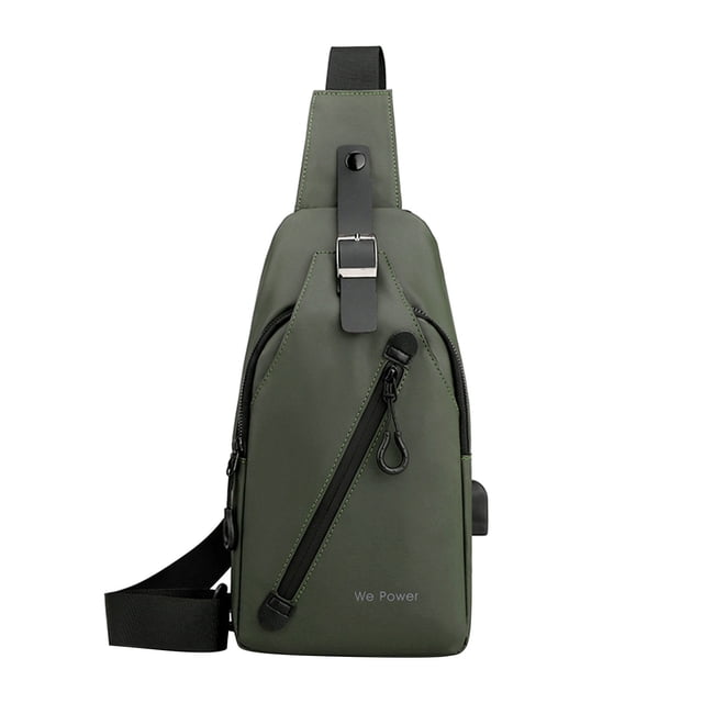 RXIRUCGD Sling Backpack, Multipurpose Crossbody Shoulder Bag Travel Hiking Daypack Green