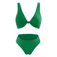 thumbnail image 3 of 2025 Women's Hollow Patchwork Plus Size Bathing Suits Women with Underwire Split Swimsuit Suit, 3 of 3