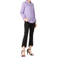thumbnail image 2 of INSPIRE CHIC Women's Sweet Ruffle Peter Pan Collar Button Up Work Shirts, 2 of 6