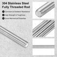 thumbnail image 2 of Uxcell Lot de 5 Tige Entièrement Filetée, M5x250mm Acier Inoxydable 304 Barre de Filetage à Droite Goujons Filetés Métriques, 2 of 7