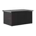 thumbnail image 1 of CorLiving Brisbane Black Aluminum Top Resin Wicker and Steel Outdoor Coffee Table, 1 of 7