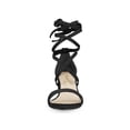 thumbnail image 2 of BLISSFUL STEP Women's Open Toe Lace Up Mid Chunky Heeled Sandals, 2 of 7