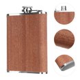 thumbnail image 4 of Miangastore Flat Flask Light Brown Pu Leather 1Pcs 5.5x3.7in, 4 of 8