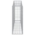 thumbnail image 3 of vidaXL Arched Gabion Baskets 20 pcs 200x30x80/100 cm Galvanised Iron, 3 of 4