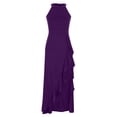 thumbnail image 3 of zanvin Robes d'Invitée de Mariage pour Femmes, Mode Femmes Été Décontracté Couleur Unie Col Rond Sans Manches Robe Robe de Soirée, 3 of 4