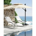 thumbnail image 2 of Kojooin Patio Chaise Lounge Set of 3, Outdoor Reclining Lounge Chairs with Backrest and Side Table for Poolside, 2 of 7