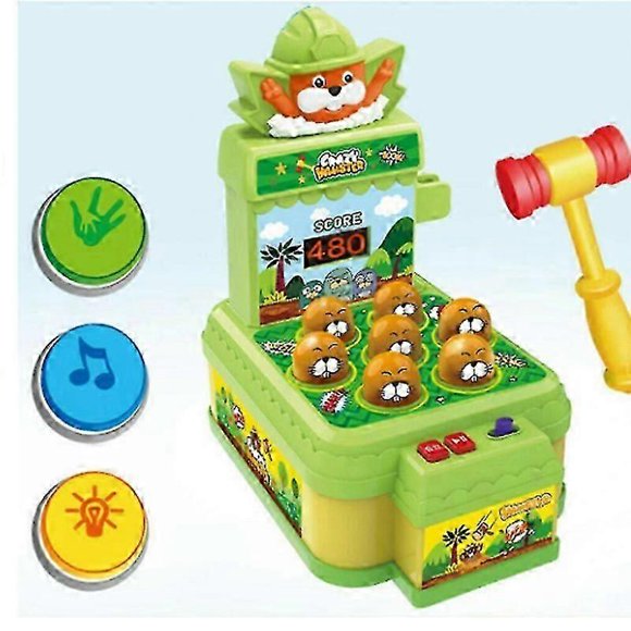 Electric whack-a-mole toy children's scoring game machine sound and light interactive toy