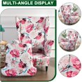 thumbnail image 2 of Piece Wingback Chair Cover Printed Wing Chair Slipcovers Stretch Wingback Armchair Covers Furniture Protector with Elastic Bottom for Living Room Bedroom Wingback Chair, 2 of 7