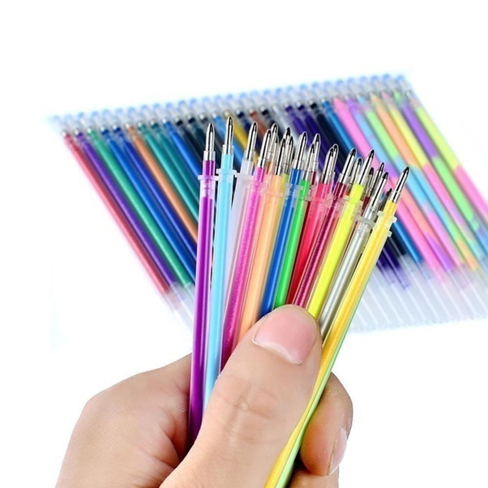 Drawing Watercolor Pen Real Brush Pen Smooth Nylon Brush Tips for Coloring, Calligraphy and Drawing Office SchoolSet 24Colors Refills Markers Watercolor Gel Pen Replace Supplies 5ml