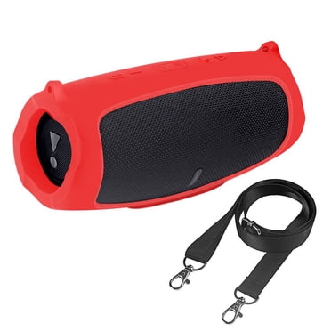 Étui en Silicone avec Sangle pour Haut-Parleur Bluetooth JBL Charge 5 (Rouge)
