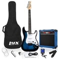 thumbnail image 1 of LyxPro Beginner 39” Electric Guitar & Electric Guitar Accessories, Blue, 1 of 7