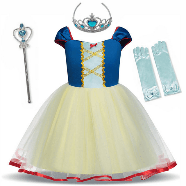 Robe de Déguisement Cosplay pour Filles Princess avec Accessoires