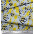 thumbnail image 2 of Soimoi Yellow Rayon Fabric Leopard & Wild Animal Skin Decor Fabric Printed BTY 56 Inch Wide, 2 of 3