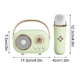 thumbnail image 2 of Mini Machine de Karaoké Machine de Karaoké pour Enfants et Adultes Mignonne Karaoké avec Ensemble de Microphone Haut-Parleur Bluetooth Portable avec Microphone Style Rétro Portatif pour, 2 of 8
