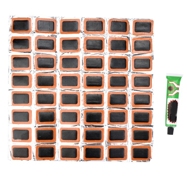 Tire Patch Motor Bicycle Bike Repair Kit With 48 Patchs And Tyre Glue For Mountain Bike
