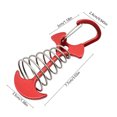 thumbnail image 3 of Fasiaou Clous d'Arête de Poisson d'Extérieur à Ressort pour Tentes et Bâches, Pinces de Tension en Corde de Résine pour Camping et Randonnée, Sécuritaires et Ajustables, Rouge, G, 3 of 6