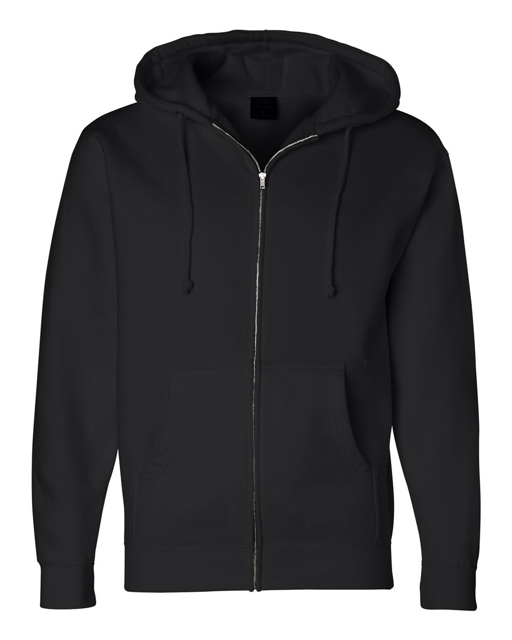 Independent Trading Co. Heavyweight Full-Zip Hooded Sweatshirt, 6XL, Black