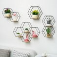 thumbnail image 3 of Support de Rangement en Fer Mural Multifonctionnel Style Nordique Étagère Hexagonale Géométrique pour la Maison, 3 of 8