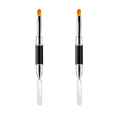 Brosse et Ramasse-Ongles en Gel Poly 2 en 1 Design Outil pour Extension d'Ongles en Gel UV Acrylique