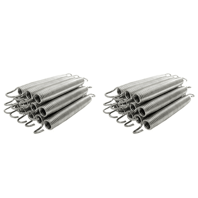 24Pack 6.5Inch Trampoline Spring Steel Replacement Kit for Extra Bounce Trampoline Accessories Silver