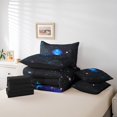 thumbnail image 4 of YST Ensemble de Douillette Constellations Bleu Néon, 7 Pcs, Décor Céleste, Double, 4 of 4