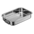 thumbnail image 4 of Stainless Steel Deep Roasting Tray Oven Pan Grill Rack Baking Roaster Tin Tray 39*28*6cm, 4 of 9