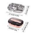 thumbnail image 3 of Xihbxyly Lunch Box Bento Box Thermal Insulation Bento 5 Cells Lunch Box Tableware Set Portable Lunch Box Student Lunch Box Suitable for Children, Adult Lunches and Fruit Use, 3 of 4