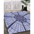 thumbnail image 3 of Ahgly Company Machine Washable Indoor Square Transitional Deep Periwinkle Purple Area Rugs, 7' Square, 3 of 7